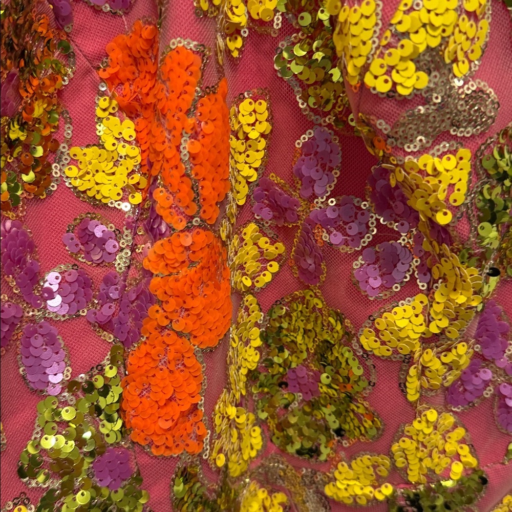 Sequin Floral Dress The Population Dress - Picture 2 of 3